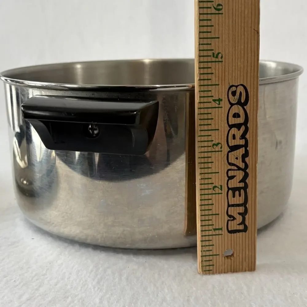 Revere Ware 1801 4 1/2 Qt Stainless Steel Stock Pot with Lid 97B